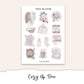 COZY UP  Planner Sticker Kit (Vertical Weekly)