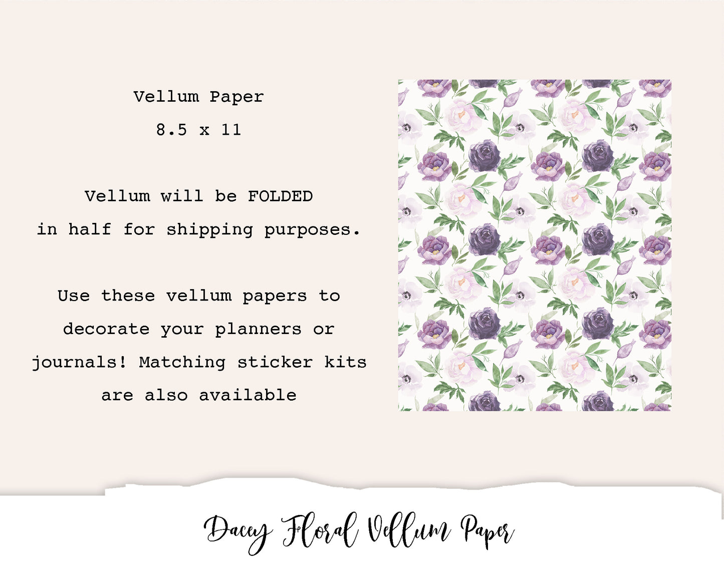 Dacey Floral Vellum Paper