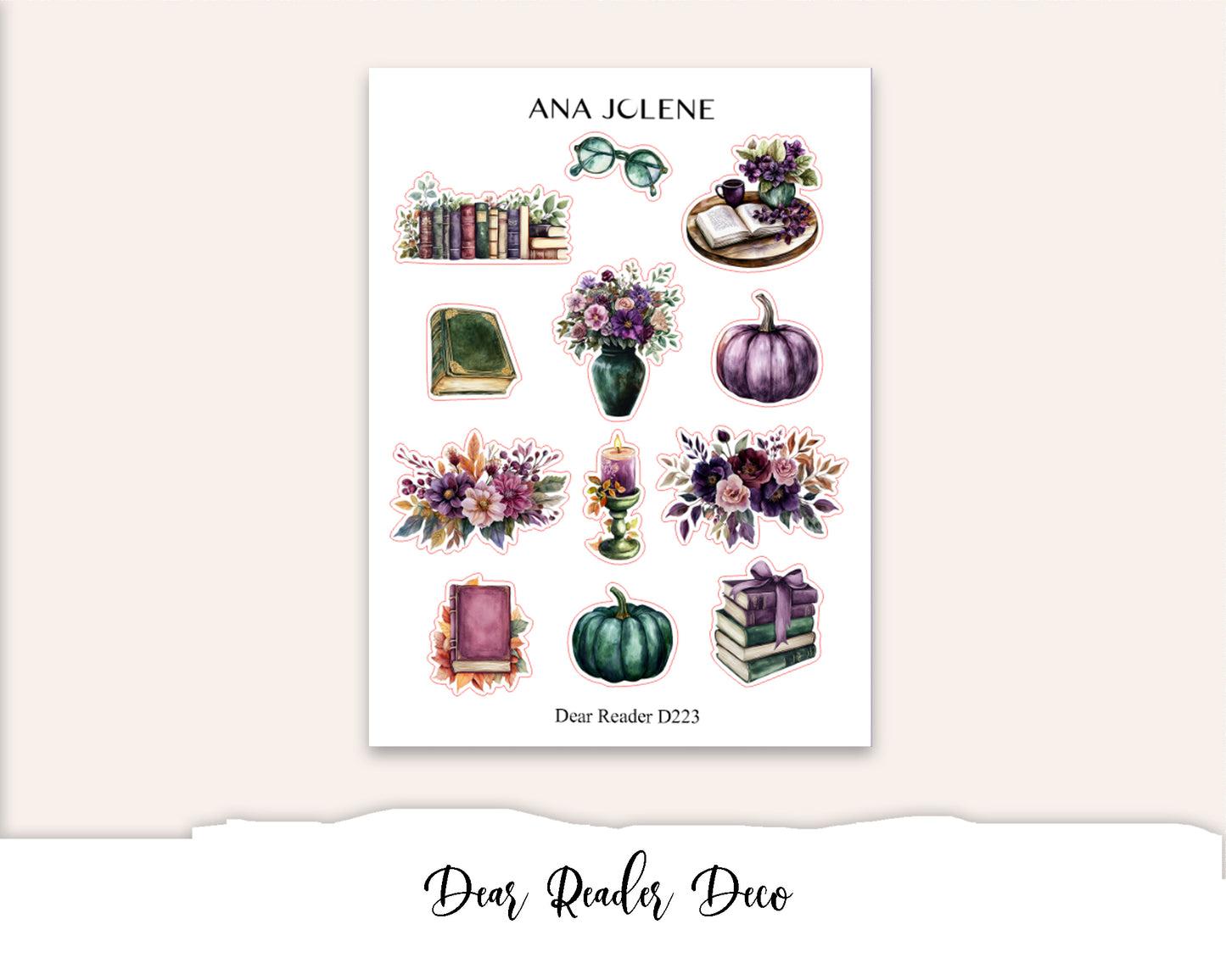 DEAR READER  Decorative Planner Sticker Kit