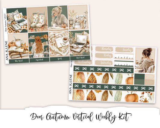 DEAR AUTUMN Planner Sticker Kit (Vertical Weekly)