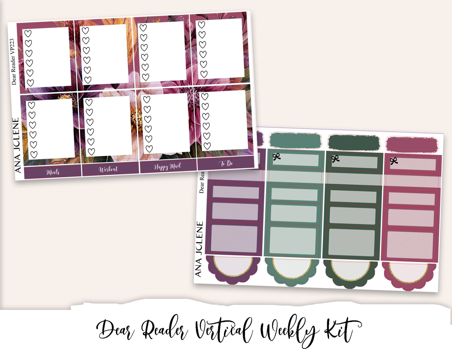 DEAR READER Planner Sticker Kit (Vertical Weekly)