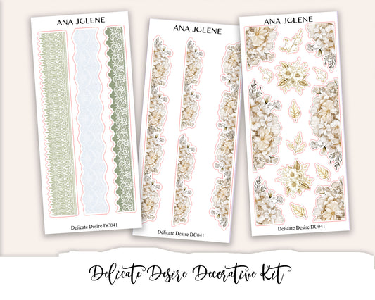 DELICATE DESIRE  Decorative Planner Sticker Kit