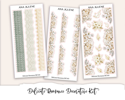 DELICATE ROMANCE Decorative Planner Sticker Kit