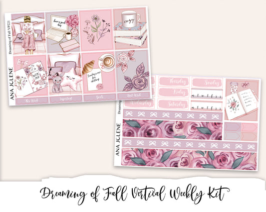 DREAMING OF FALL  Planner Sticker Kit (Vertical Weekly)