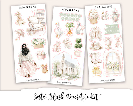 EASTER BLUSH Decorative Planner Sticker Kit