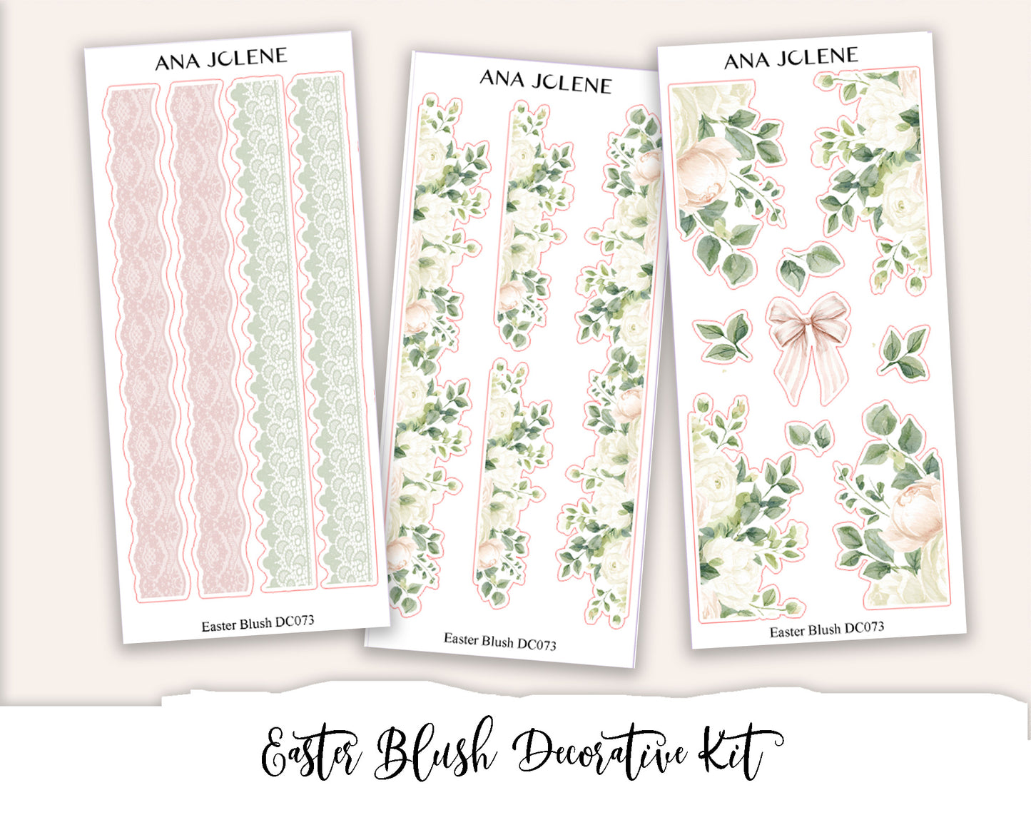 EASTER BLUSH Decorative Planner Sticker Kit