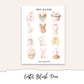 EASTER BLUSH Hobonichi Cousin Weekly Planner Sticker Kit
