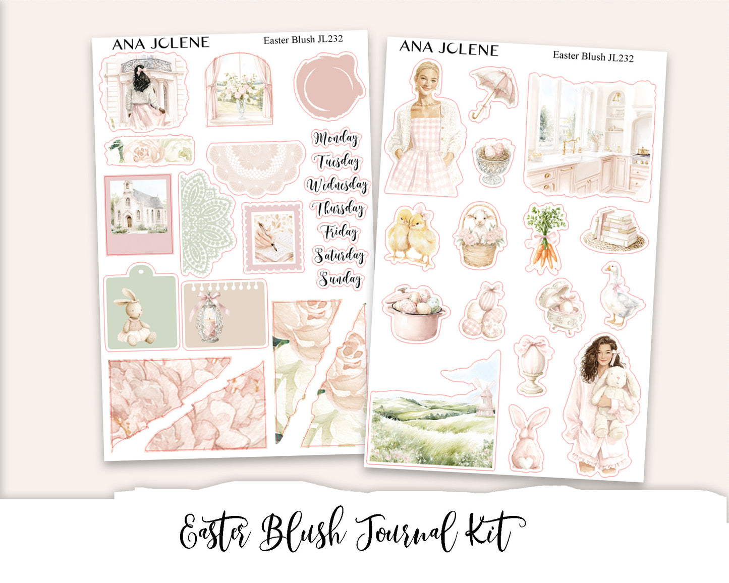 EASTER BLUSH Mini Journal Sticker Kit