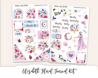 ELIZABETH FLORAL Full Journal Sticker Kit