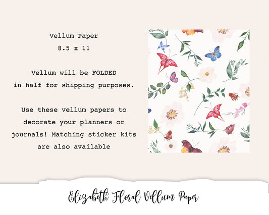 Elizabeth Floral Vellum Paper