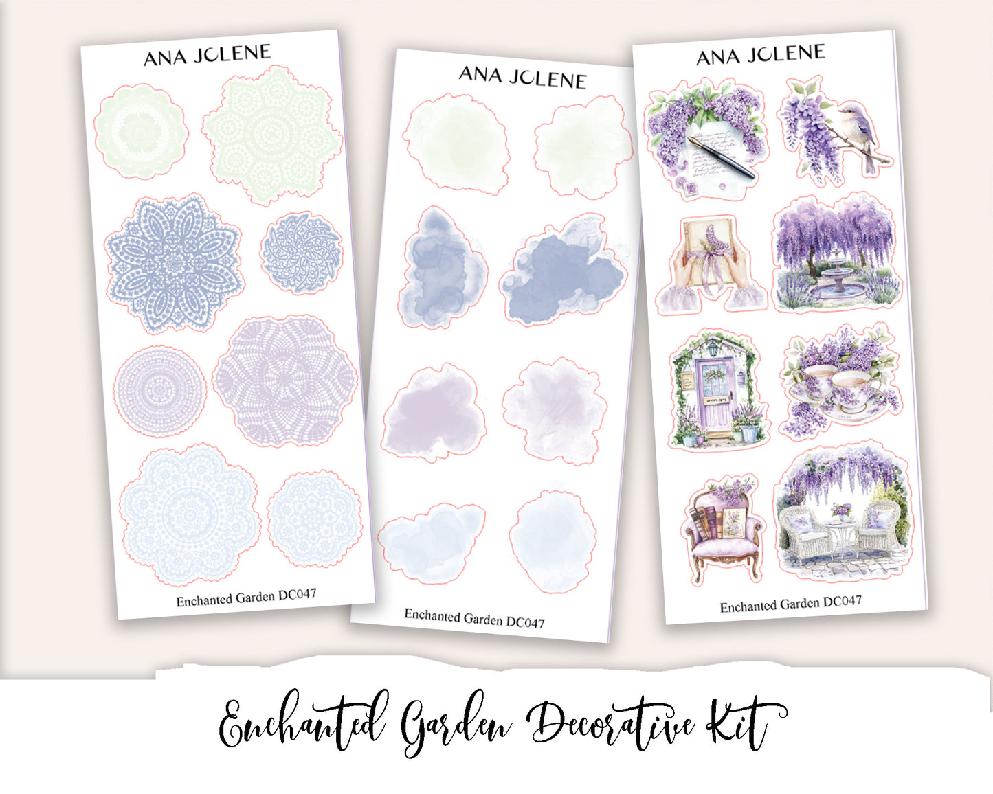 ENCHANTED  GARDEN  Decorative Planner Sticker Kit