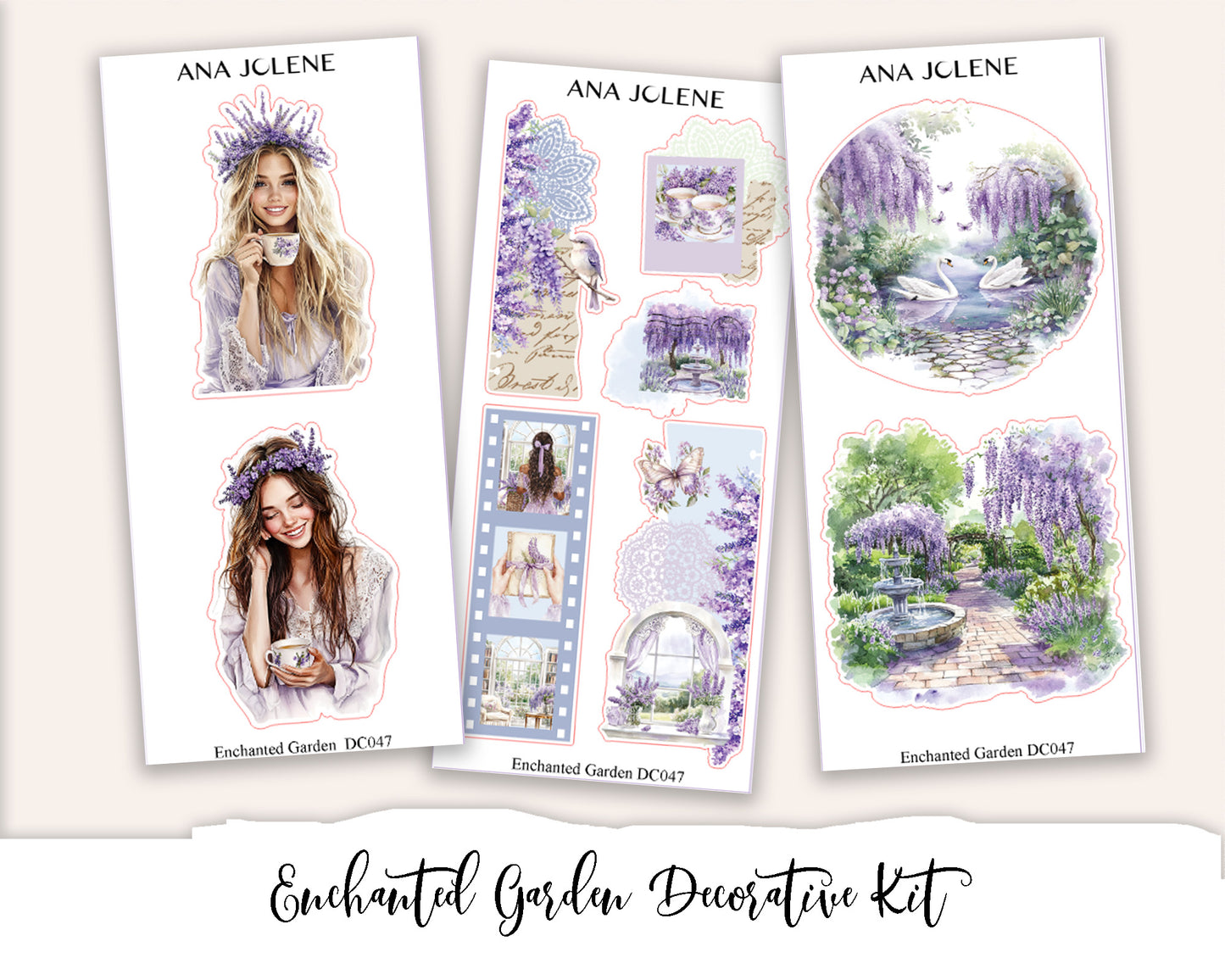 ENCHANTED  GARDEN  Decorative Planner Sticker Kit
