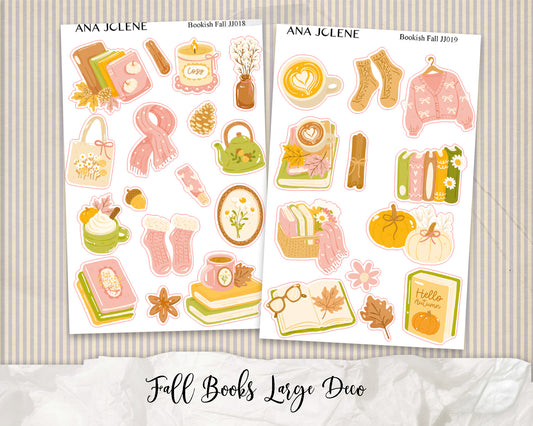 FALL BOOKS Large Deco Stickers