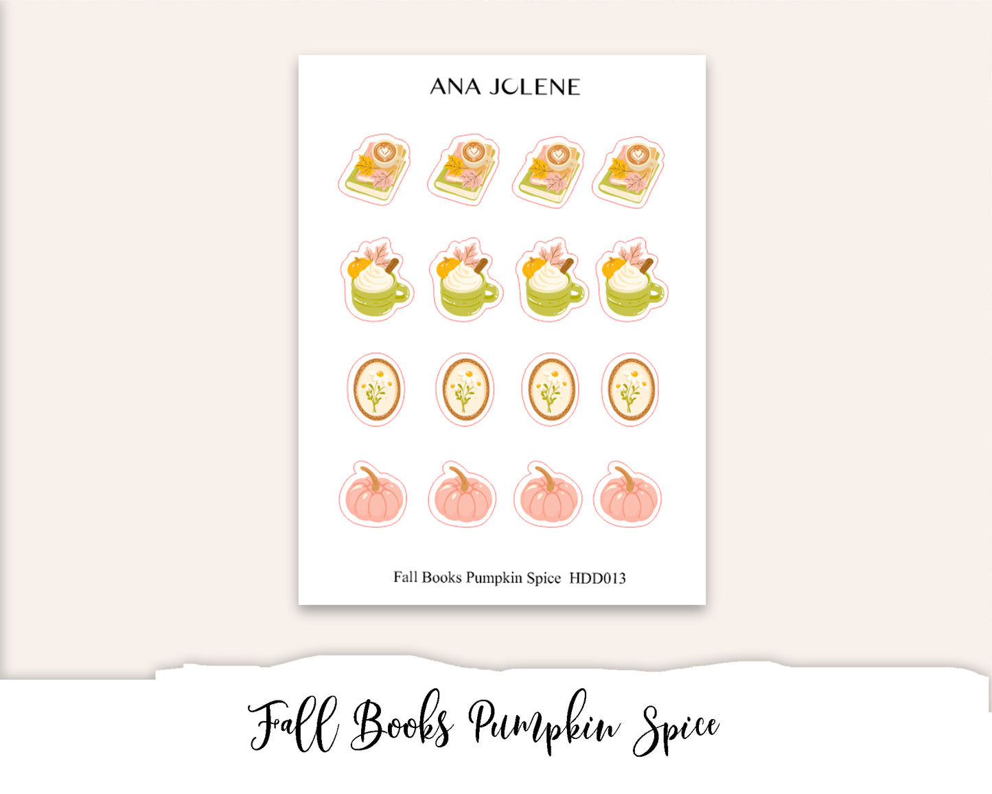 FALL BOOKS Deco Stickers