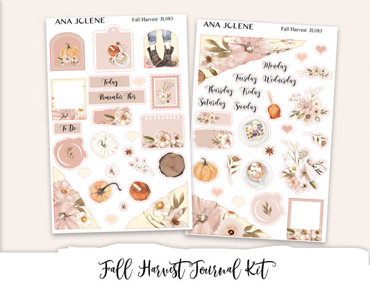 FALL HARVEST Mini Journal Sticker Kit