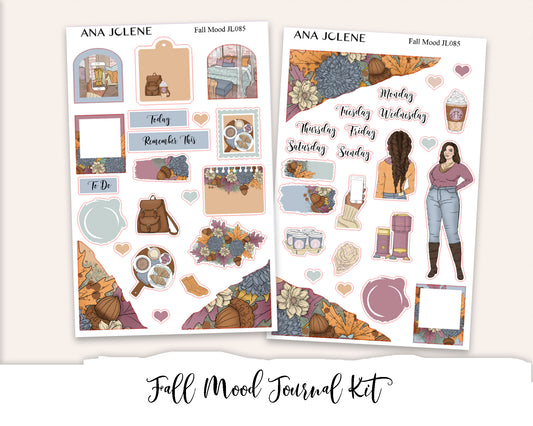 FALL MOOD Mini Journal Sticker Kit