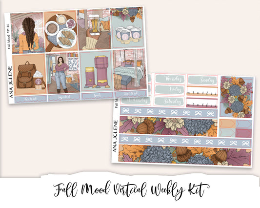 FALL MOOD Planner Sticker Kit (Vertical Weekly)