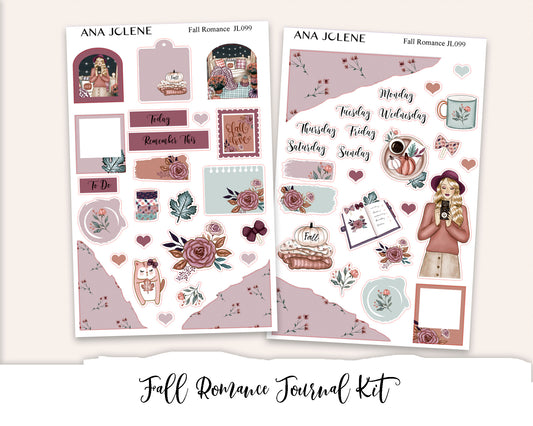 FALL ROMANCE Mini Journal Sticker Kit