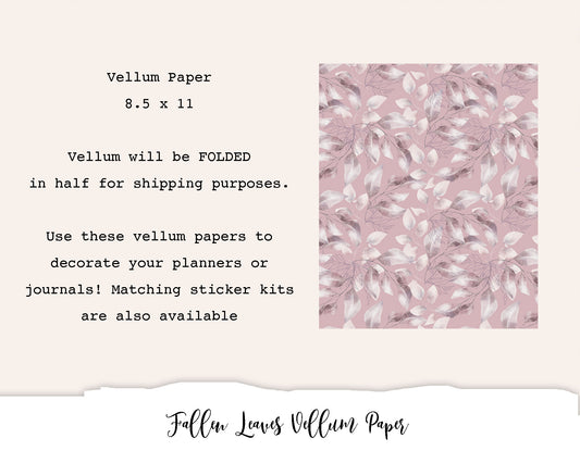 Fallen Leaves Vellum Paper