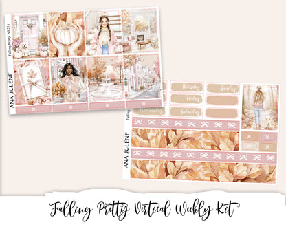 FALLING PRETTY Planner Sticker Kit (Vertical Weekly)