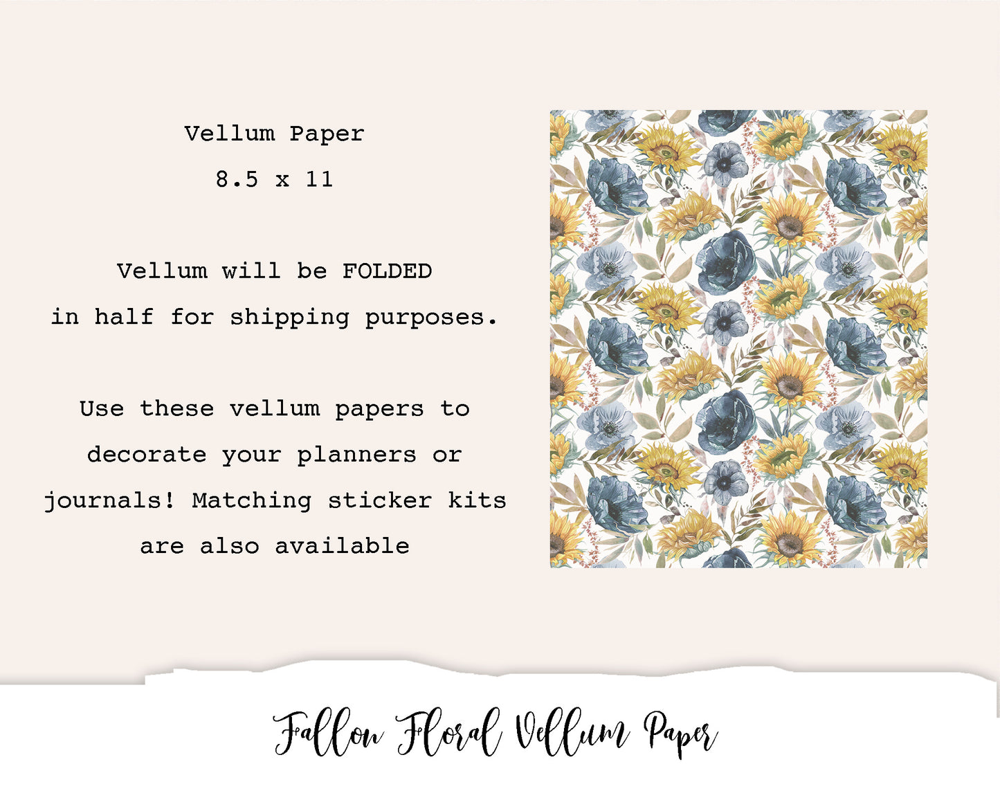 Fallon Floral Vellum Paper