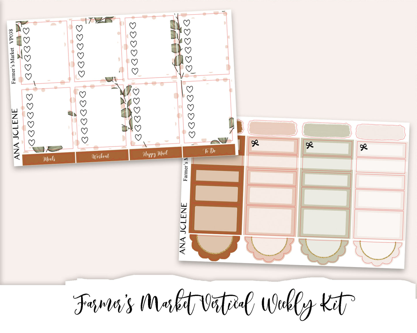 FARMER'S MARKET Planner Sticker Kit (Vertical Weekly)