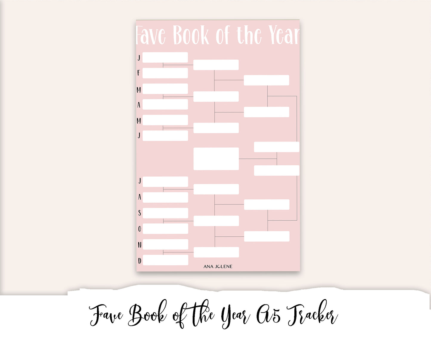 Fave Book of the Year Full Page Sticker - A5 Reading Journal