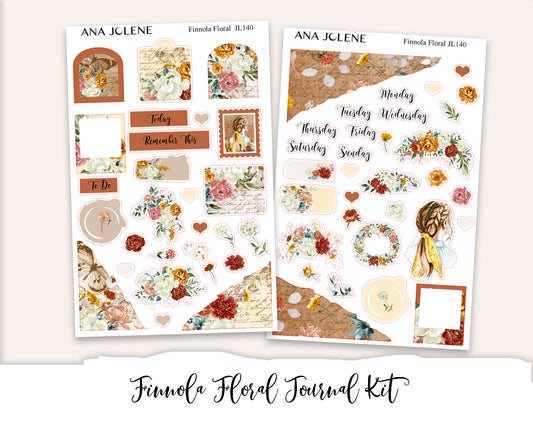 FINNOLA FLORAL Full Journal Sticker Kit