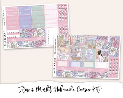 FLOWER MARKET Hobonichi Cousin Weekly Planner Sticker Kit