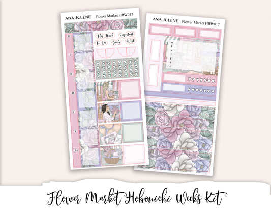 FLOWER MARKET Hobonichi Weeks Planner Sticker Kit