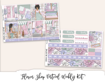 FLOWER SHOP Planner Sticker Kit (Vertical Weekly)