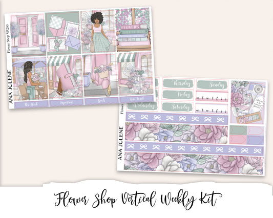 FLOWER SHOP Planner Sticker Kit (Vertical Weekly)