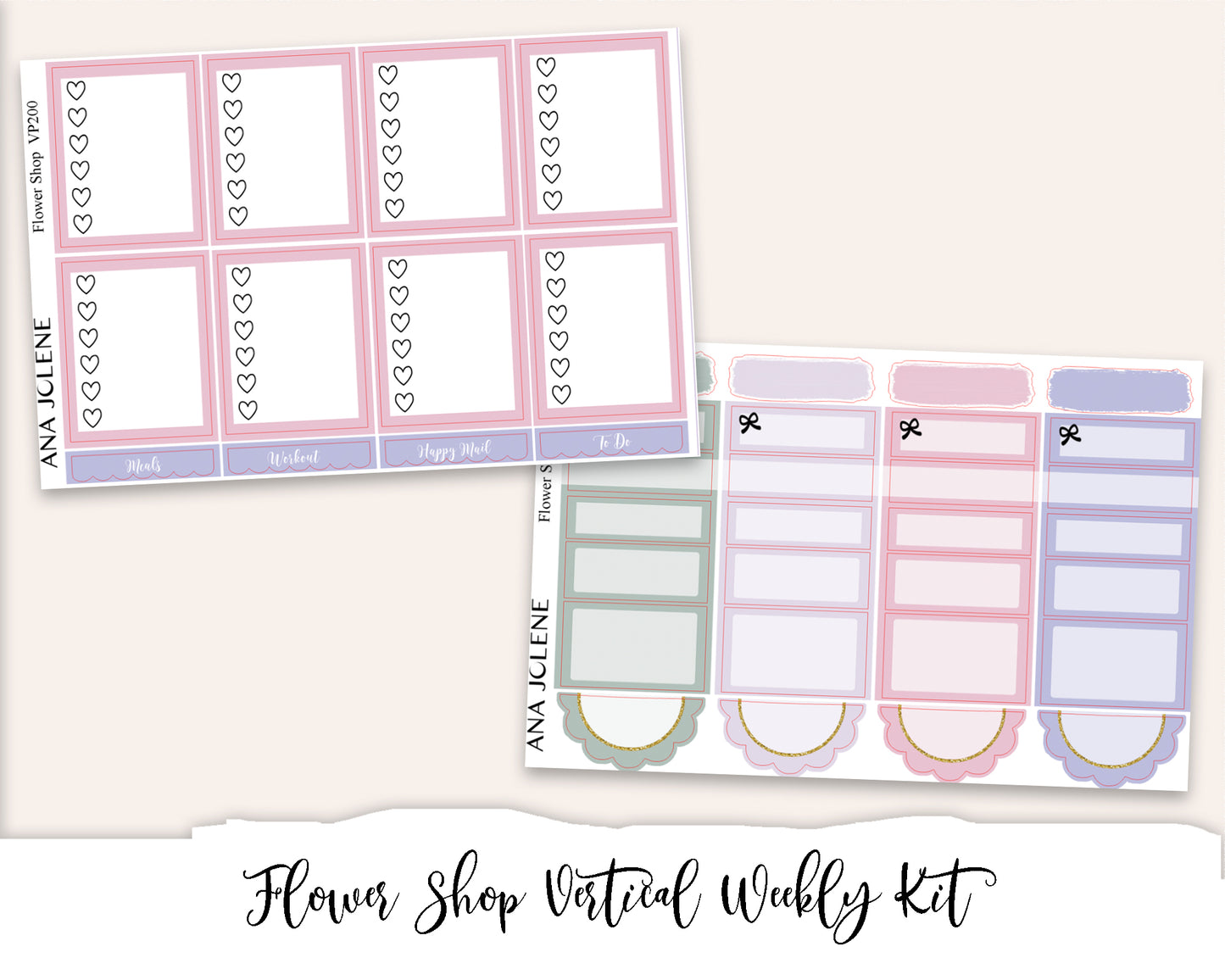 FLOWER SHOP Planner Sticker Kit (Vertical Weekly)