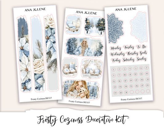 FROSTY COZINESS Decorative Planner Sticker Kit