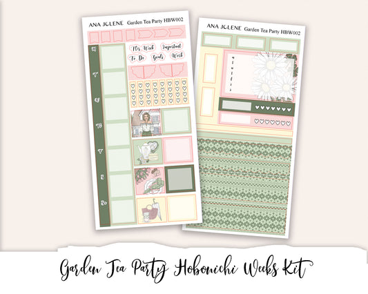 GARDEN TEA PARTY Hobonichi Weeks Planner Sticker Kit