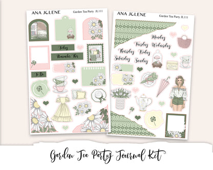 GARDEN TEA PARTY Mini Journal Sticker Kit