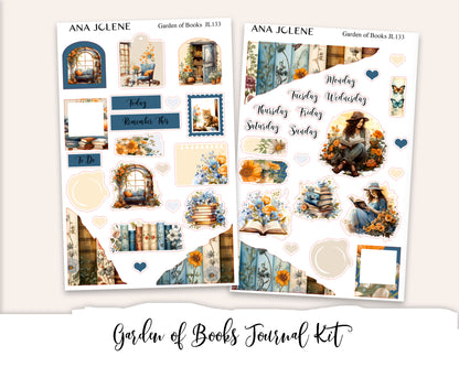 GARDEN OF BOOKS Mini Journal Sticker Kit