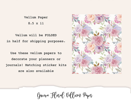 Geneva Floral Vellum Paper