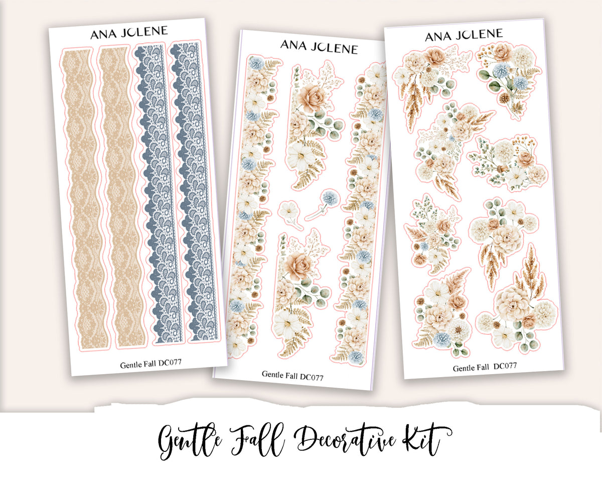GENTLE FALL Decorative Planner Sticker Kit