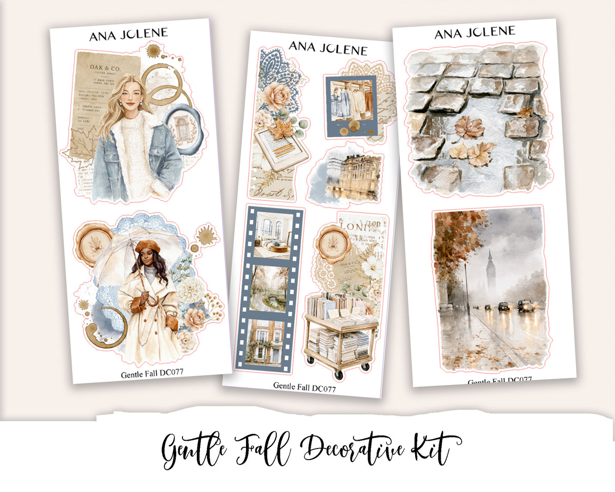 GENTLE FALL Decorative Planner Sticker Kit