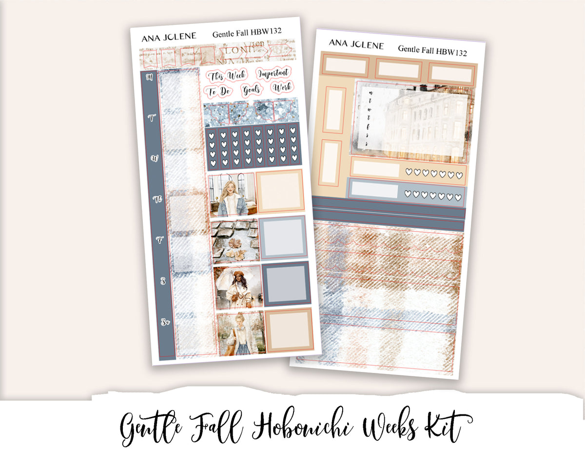 GENTLE FALL Hobonichi Weeks Planner Sticker Kit