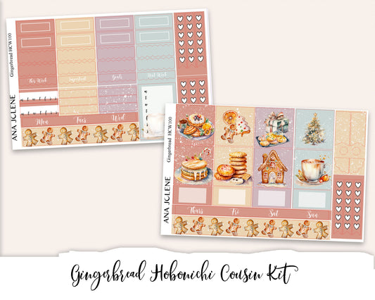 GINGERBREAD Hobonichi Cousin Weekly Planner Sticker Kit