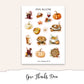 GIVE THANKS Decorative Planner Sticker Kit