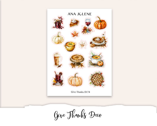 GIVE THANKS Deco Stickers