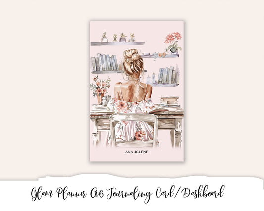 Glam Planner A6 Journaling Card/Dashboard