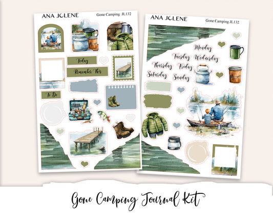 GONE CAMPING Mini Journal Sticker Kit