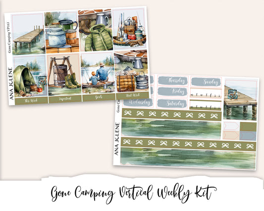GONE CAMPING Planner Sticker Kit (Vertical Weekly)