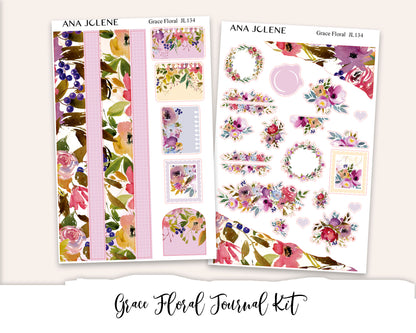 GRACE FLORAL Full Journal Sticker Kit