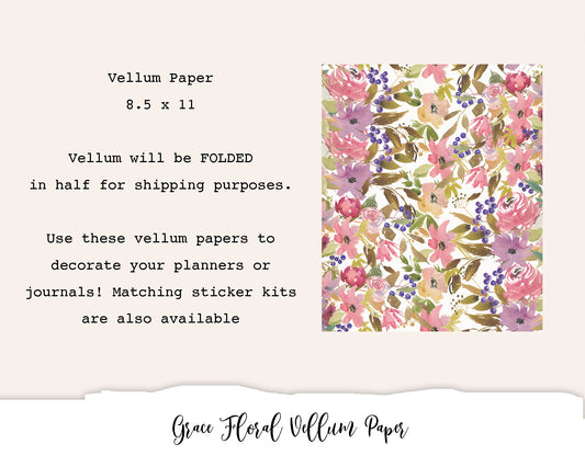 Grace Floral Vellum Paper