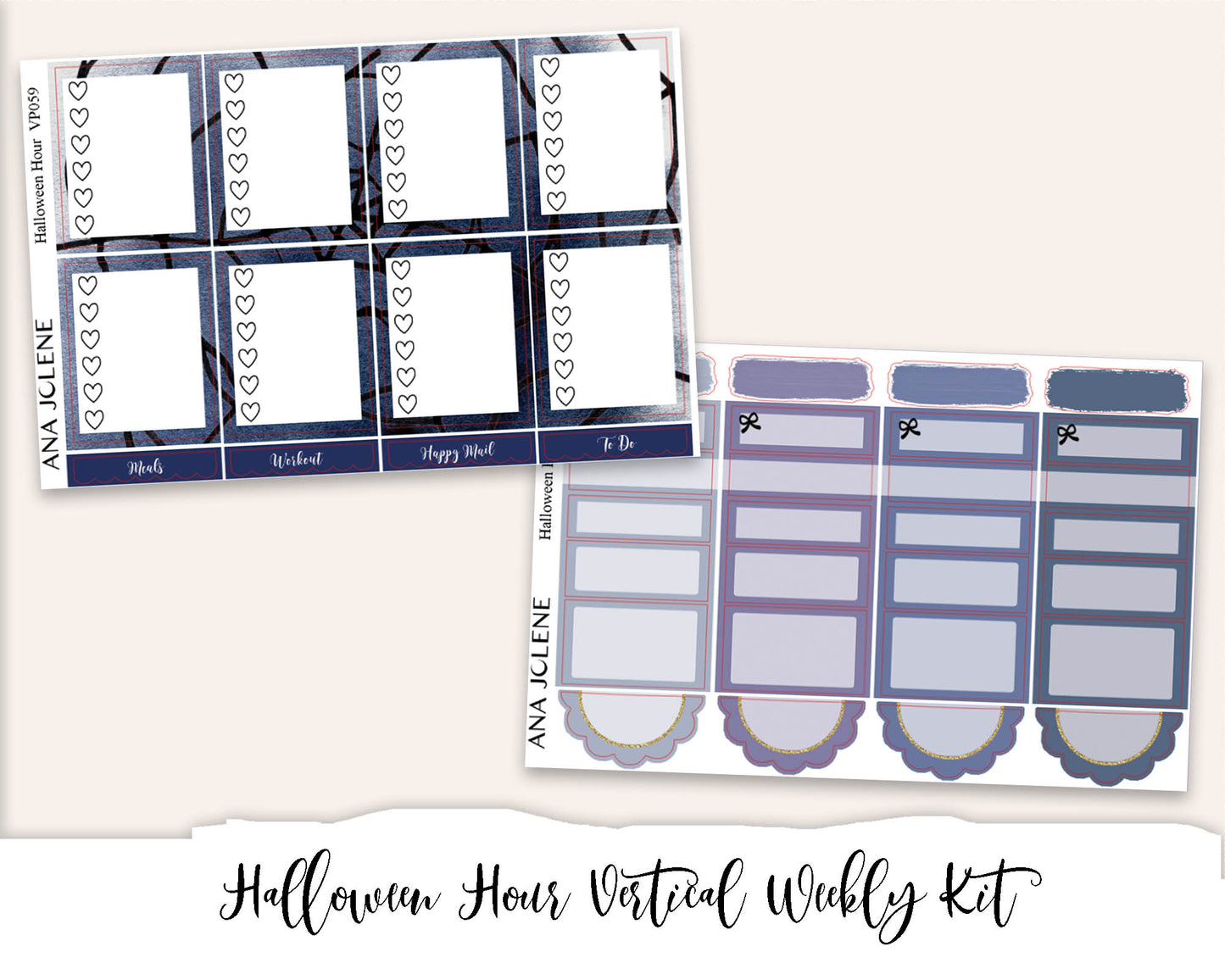 HALLOWEEN HOUR Planner Sticker Kit (Vertical Weekly)